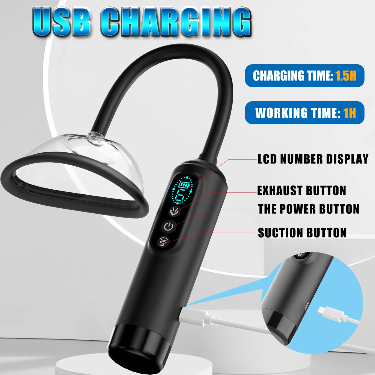 7-Frequency Zonal Control Dual-Head Heating AV Wand Vibrator