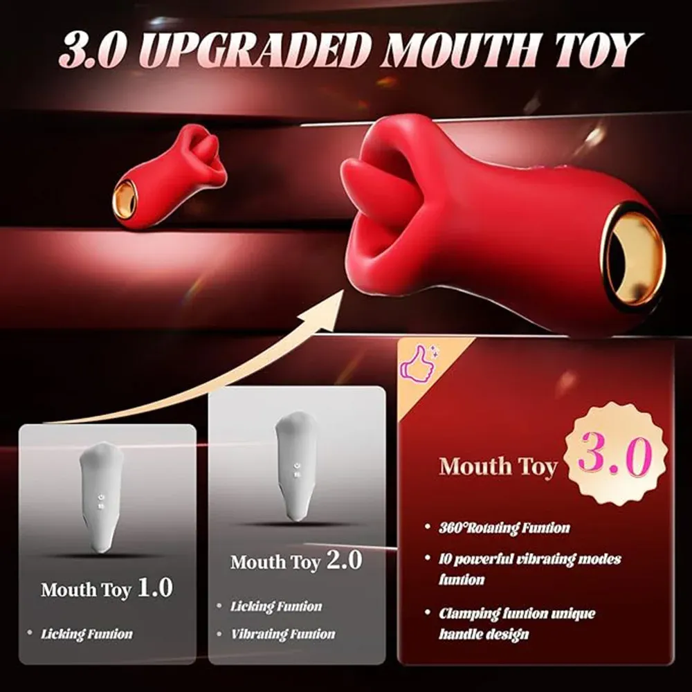 เครื่องสั่นหัวนม เครื่องนวดเอวี 3-in-1 สั่น หมุน ตบ 10 ระดับอัจฉริยะ