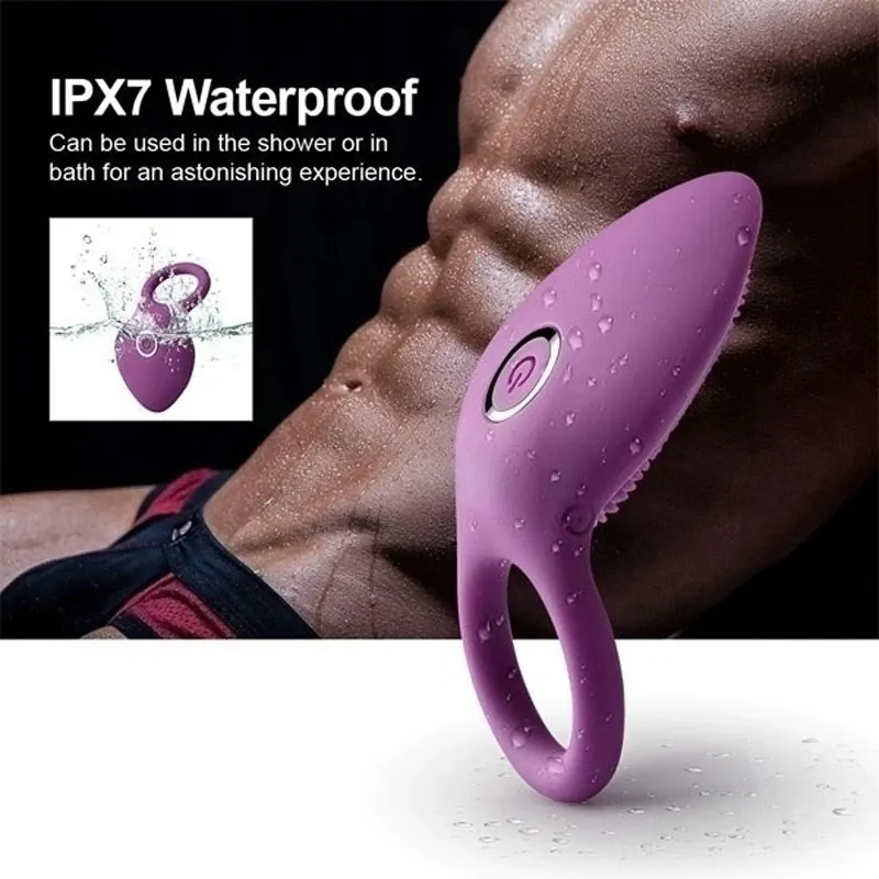 One-Button Operation Shell Shaped Cock Ring For Couples