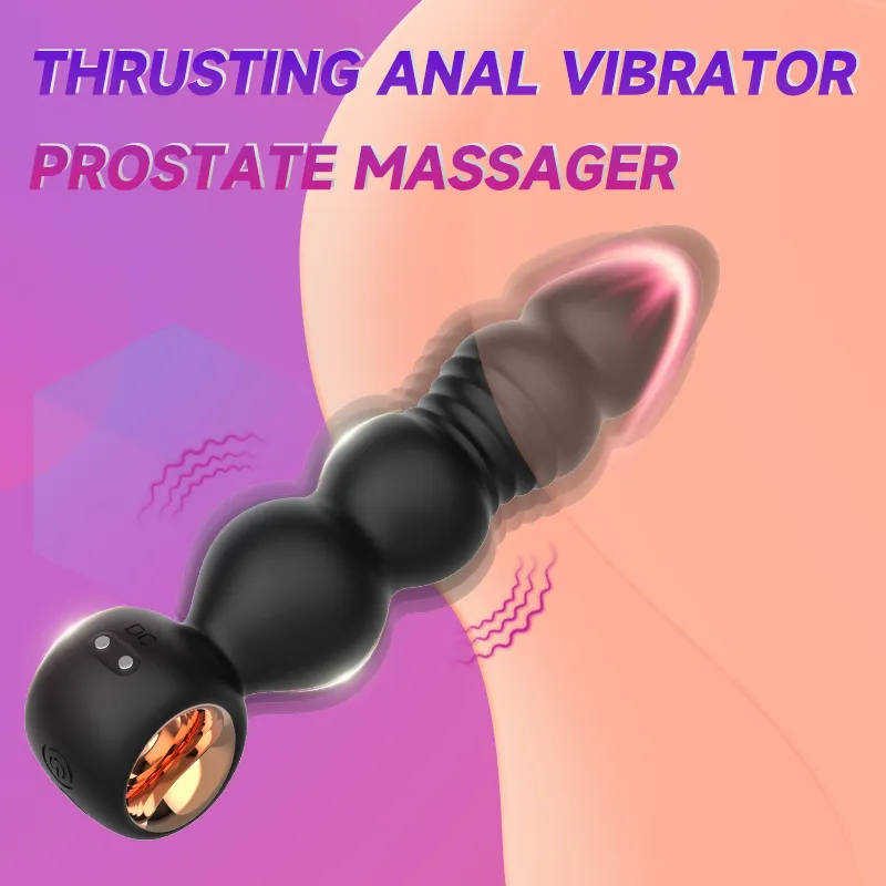 ของเล่นประตูหลัง เครื่องนวดต่อมลูกหมาก ยืดหด+ระบบสั่น ฟังก์ชันรีโมท