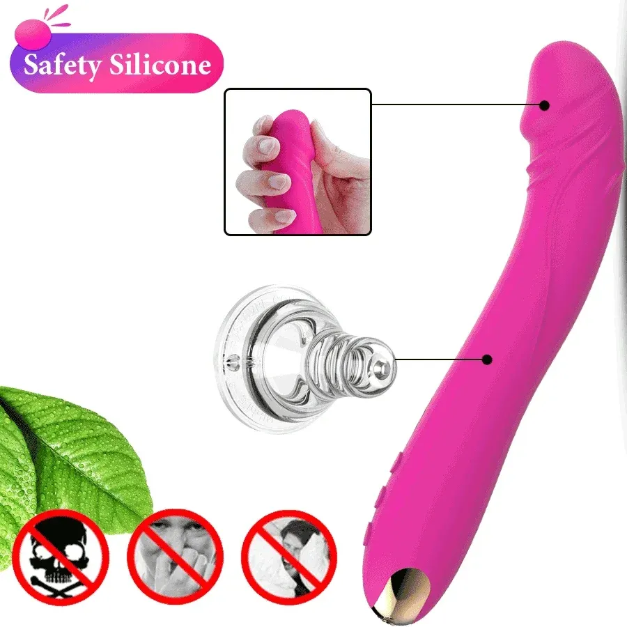 10 Frequencies One-Button Burst Realistic Penis Vibrator