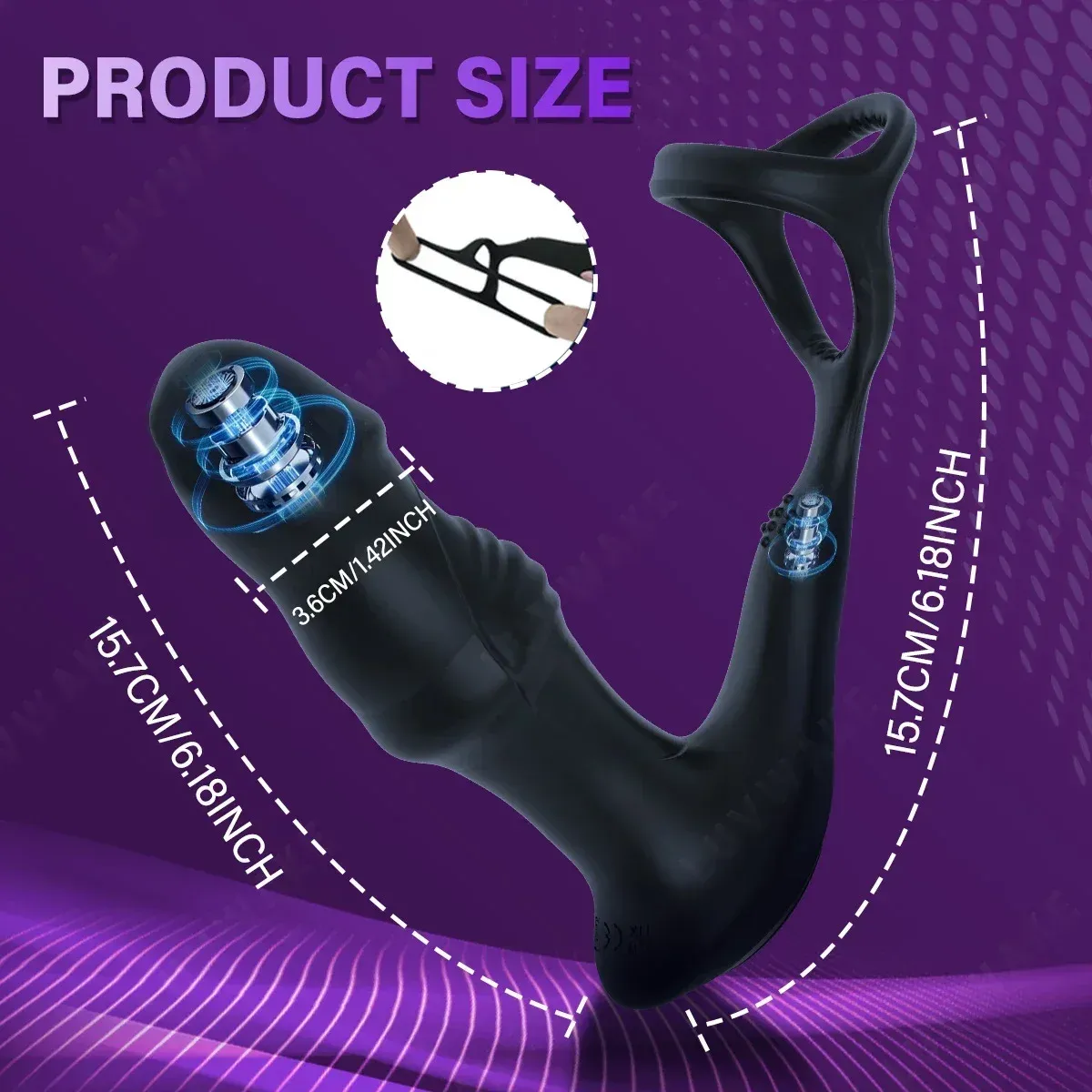 Glans Shaped Remote Control Anal Vibrator & Prostate Massager