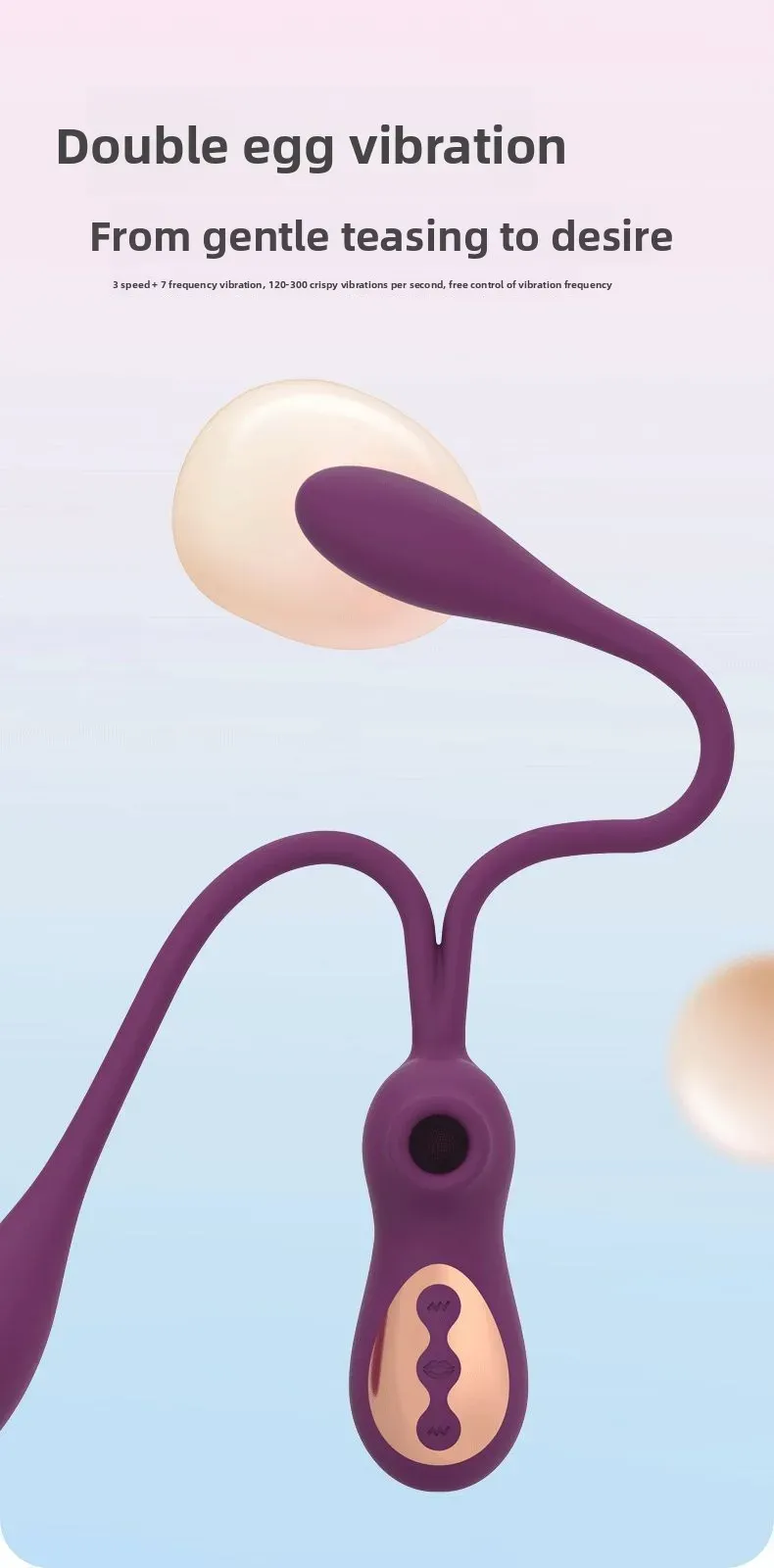 5 Suction + 3 Speeds + 7 Vibration Heating Egg Vibrator