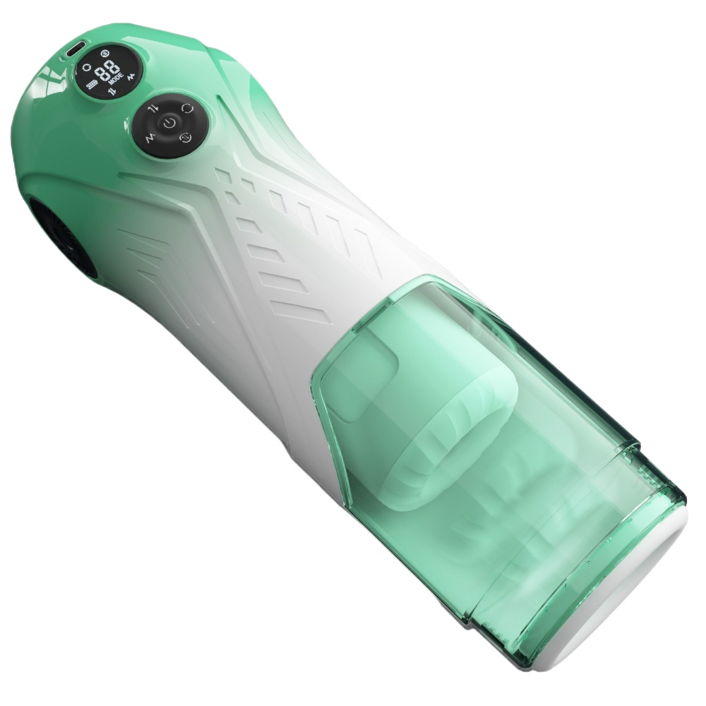 ถ้วยอัตโนมัติ 3 มอเตอร์ ระบบอัจฉริยะ ยืดหด+หมุน+สั่น โหมดระเบิดด้วยปุ่มเดียว จอแสดงผลคริสตัลเหลว-sextoyfunny