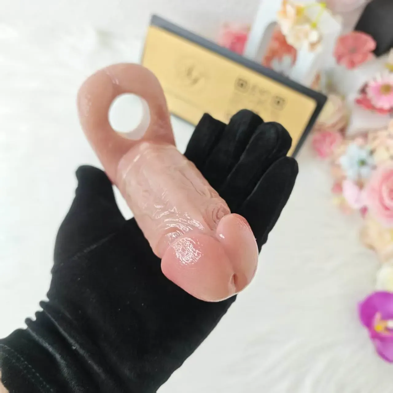 SXXY S8106 Platinum Silicone Simulated Penis Sleeve