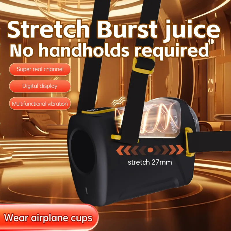 Wearable Design Thrusting Male Masturbator Digital Display