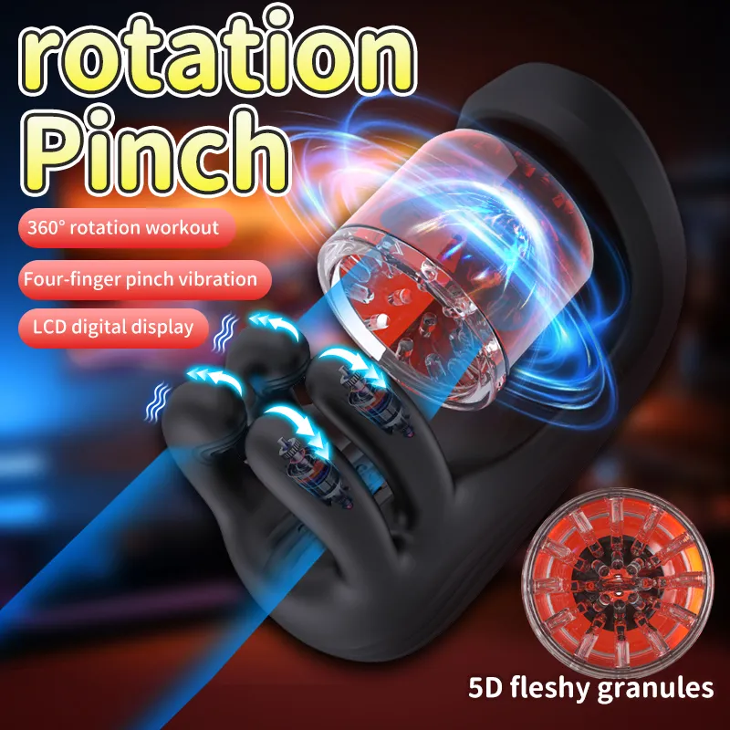 3 Motors Male Masturbator & Glans Trainer Finger Shape