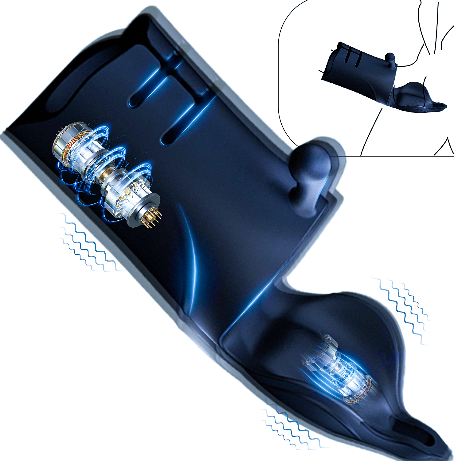 อุปกรณ์ฝึกอวัยวะเพศชาย ระบบขับเคลื่อนคู่ ระบบสั่นสะเทือน 10 ความถี่ ออกแบบเลียนแบบธรรมชาติ ระบบล็อคแบบหนีบ-sextoyfunny