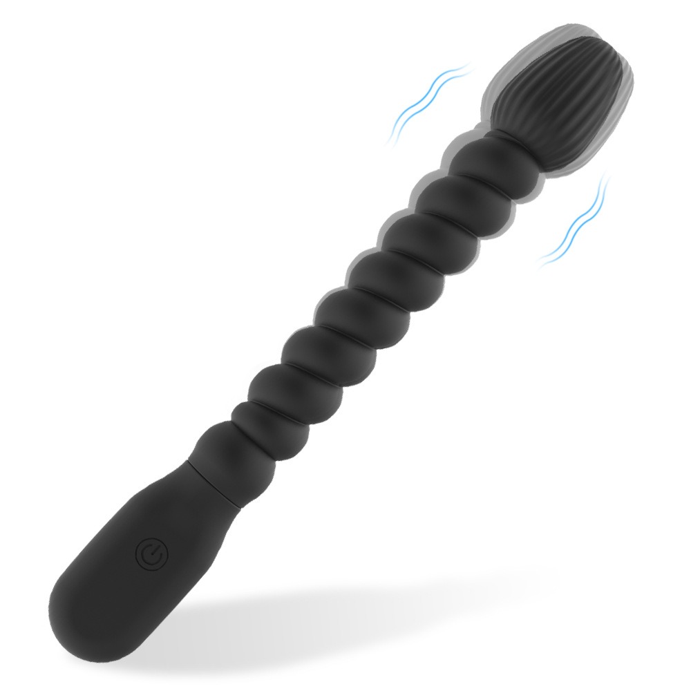 Water Drop-Shaped Head + Spiral Body Prostate Massager