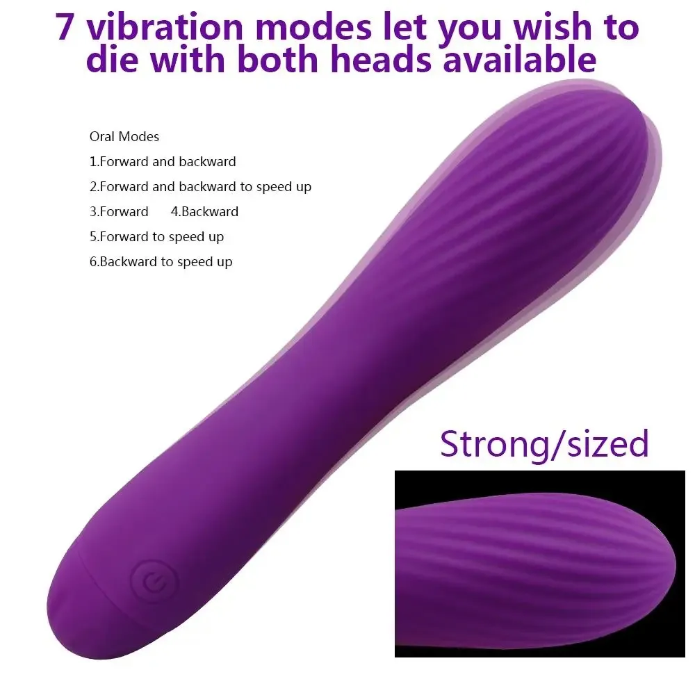 10 Frequencies Grooved Texture One-Button Operation Vibrator