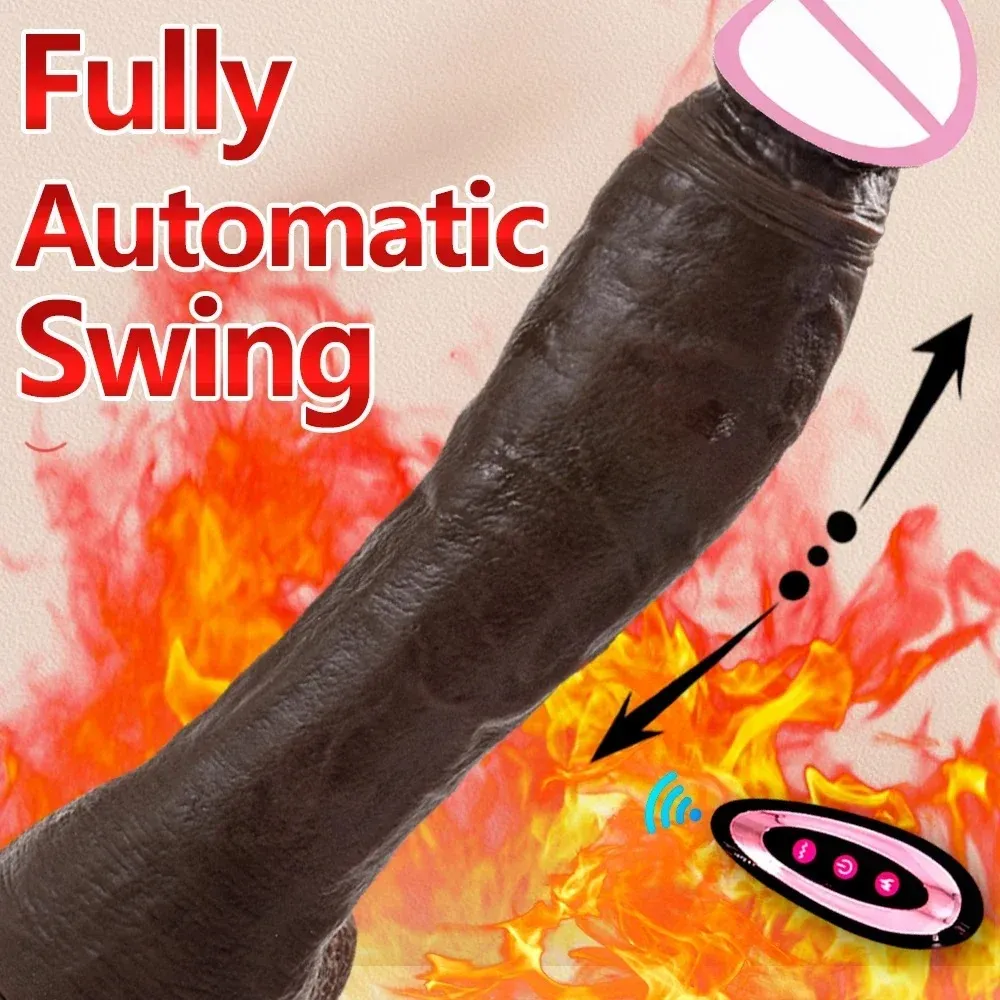 Extra-Long Heated 9 Frequencies Thrusting Realistic Dildo