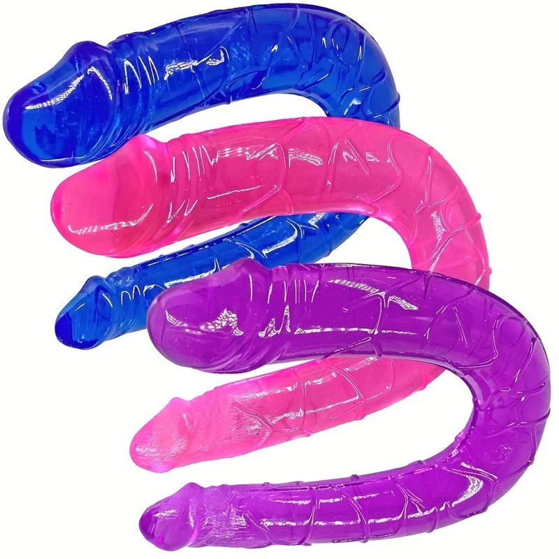 W4112未定价ควยปลอม หัวใหญ่หัวเล็ก สีคริสตัล ออกแบบยาวพิเศษ วัสดุ TPE