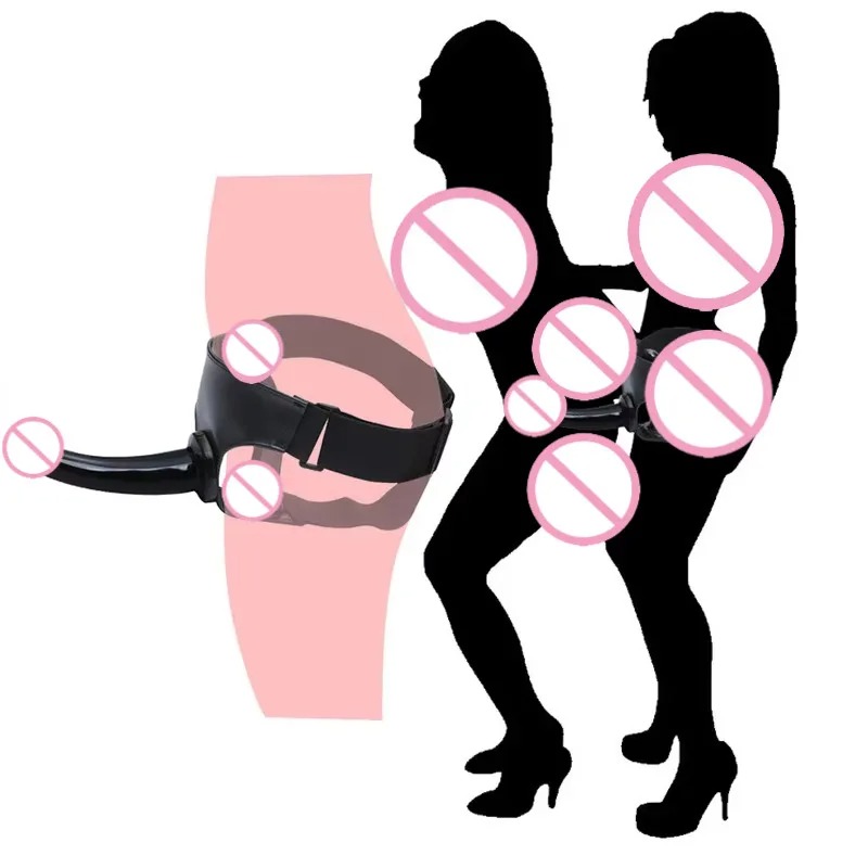 เซ็กส์ทอยสวมใส่ เลสเบี้ยน วัสดุซิลิโคน ปรับความตึงได้ ออกแบบสองหัว