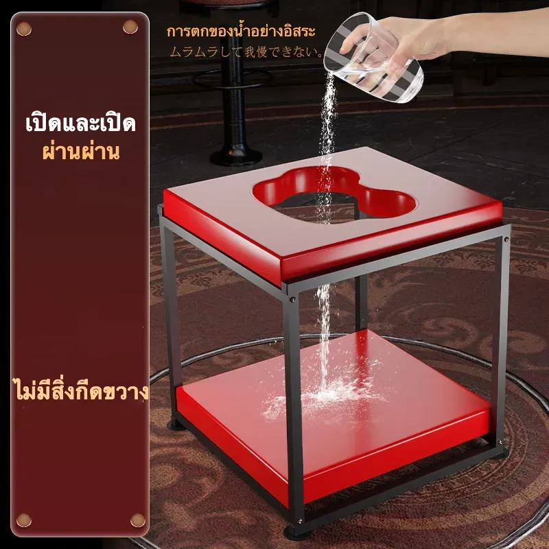 ม้านั่งสุขา โครงสร้างหนาแน่น ออกแบบเจาะช่อง ถอดประกอบได้-sextoyfunny