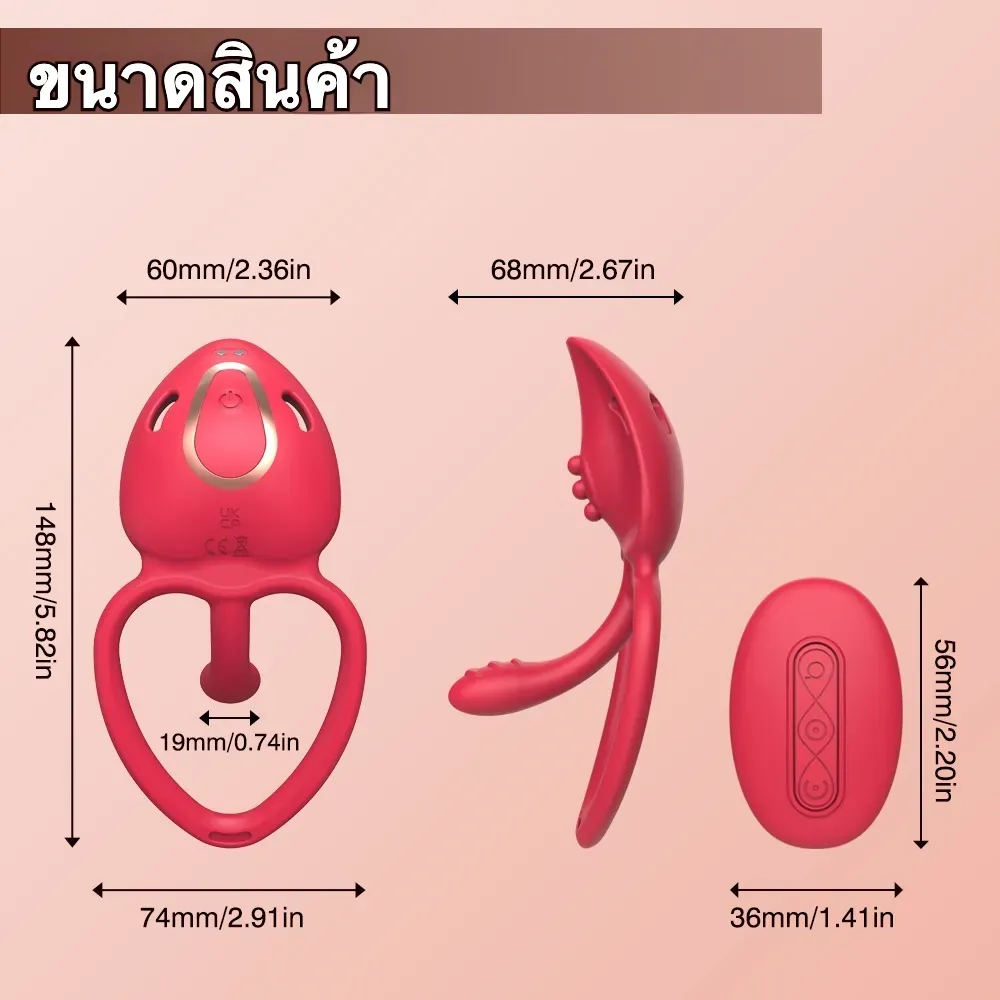 เครื่องนวด AV ห่วงชะลอการหลั่ง สวมใส่ได้ ควบคุมผ่านแอปและรีโมท