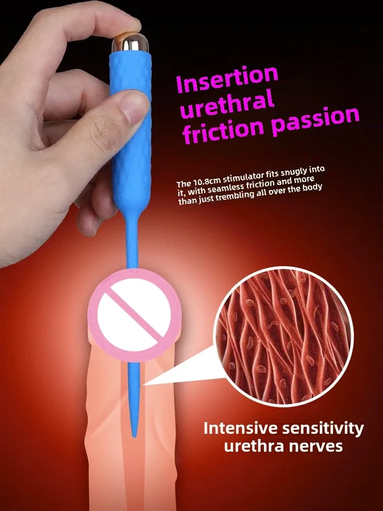 7 Frequencies, 3 Intensity Levels Silicone Urethral Sound