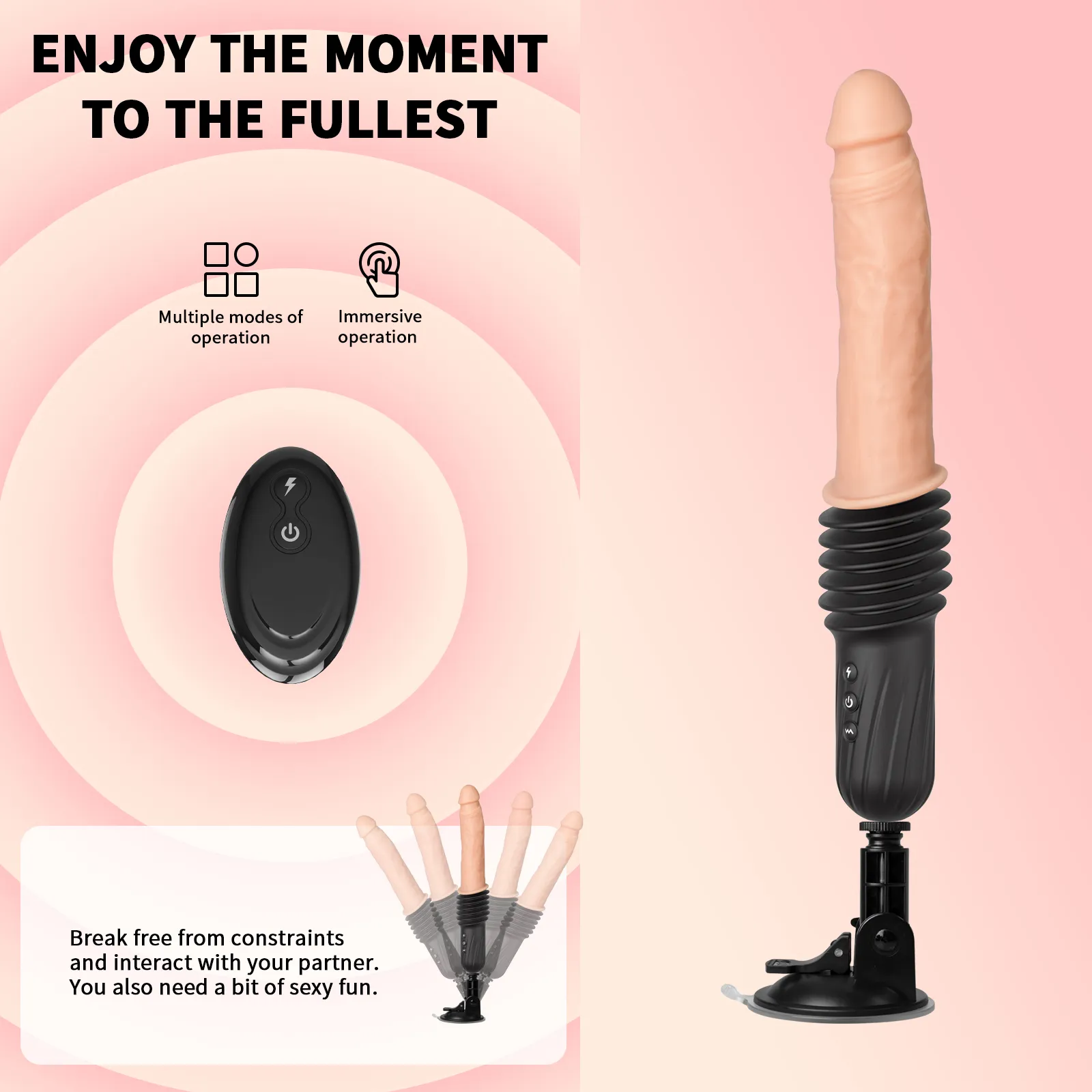 Remote Control Heating & Thrusting & Vibrating Sex Machine