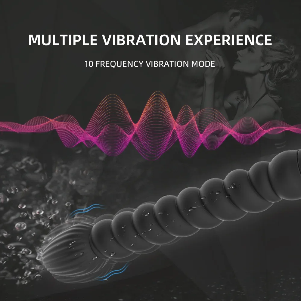 Water Drop-Shaped Head + Spiral Body Prostate Massager