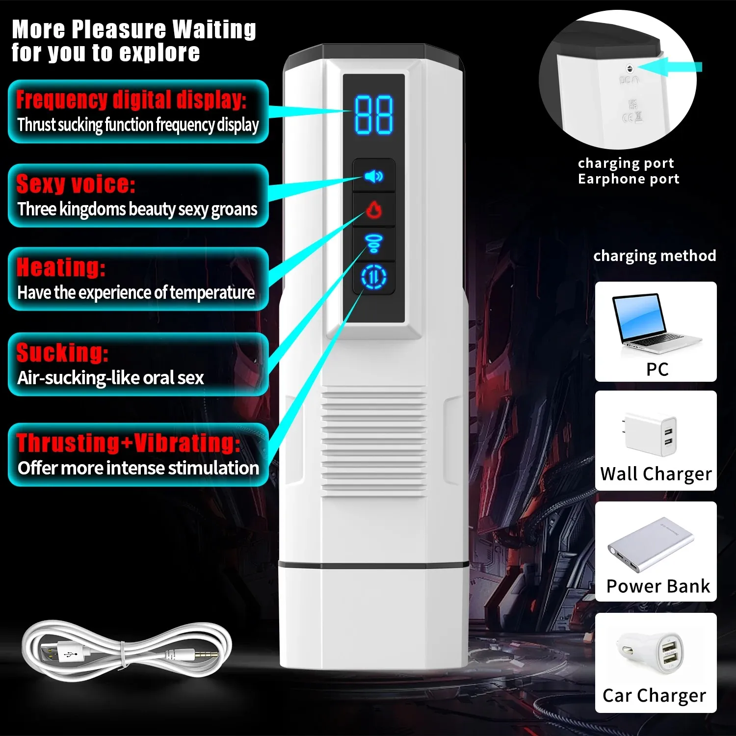 360° Surround Heating Male Masturbator Real-Life Recordings