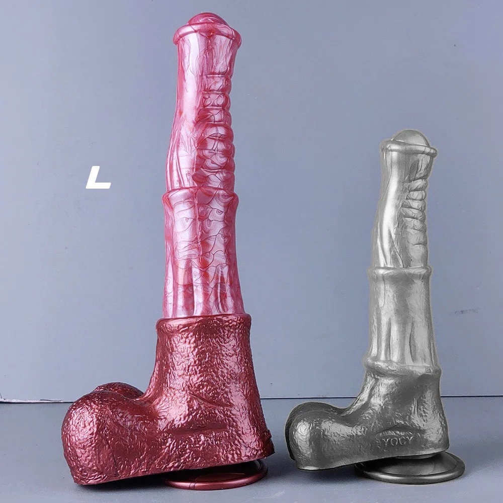 W4301未定价อวัยวะเทียมเลียนแบบม้า ลายผิวละเอียด แผ่นดูดแรงสูง วัสดุซิลิโคนพรีเมียม