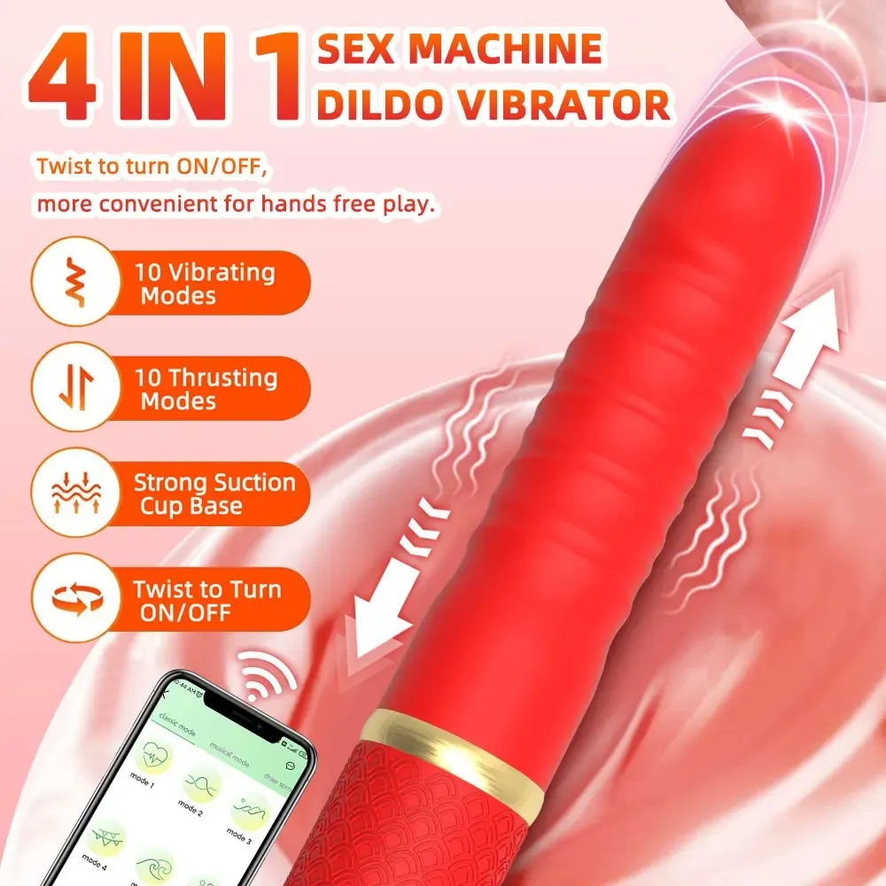10 Frequencies Handheld APP Thrusting Adjustable Sex Machine