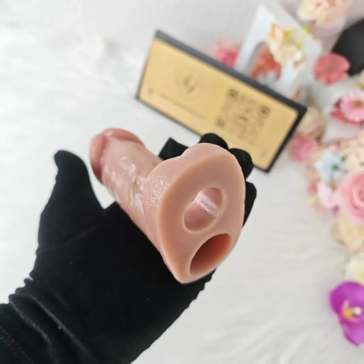 SXXY S8106 Platinum Silicone Simulated Penis Sleeve