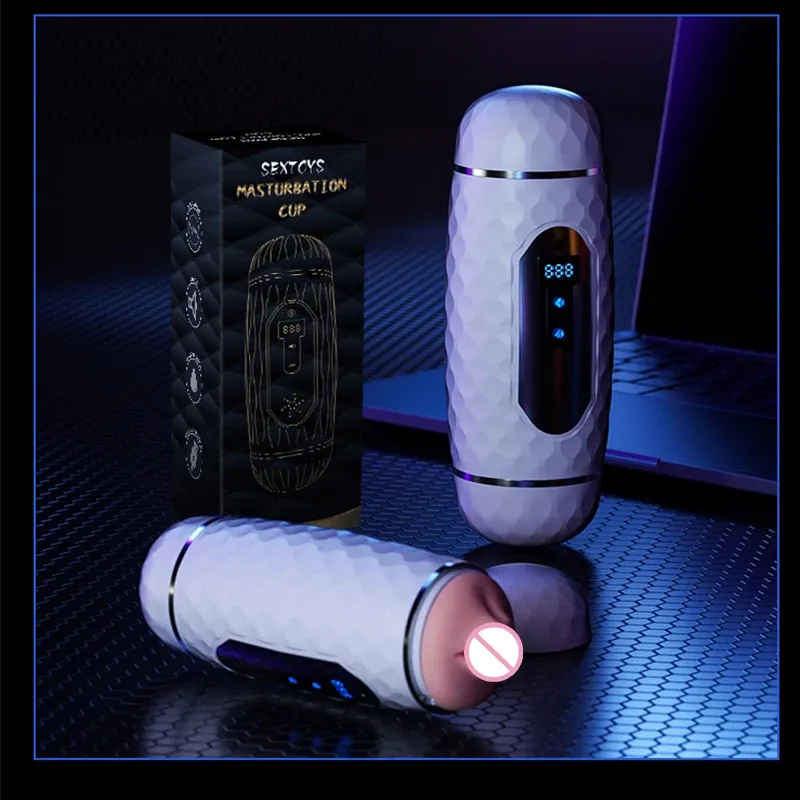 Realistic Vagina Heating Male Masturbator Dual Timing System