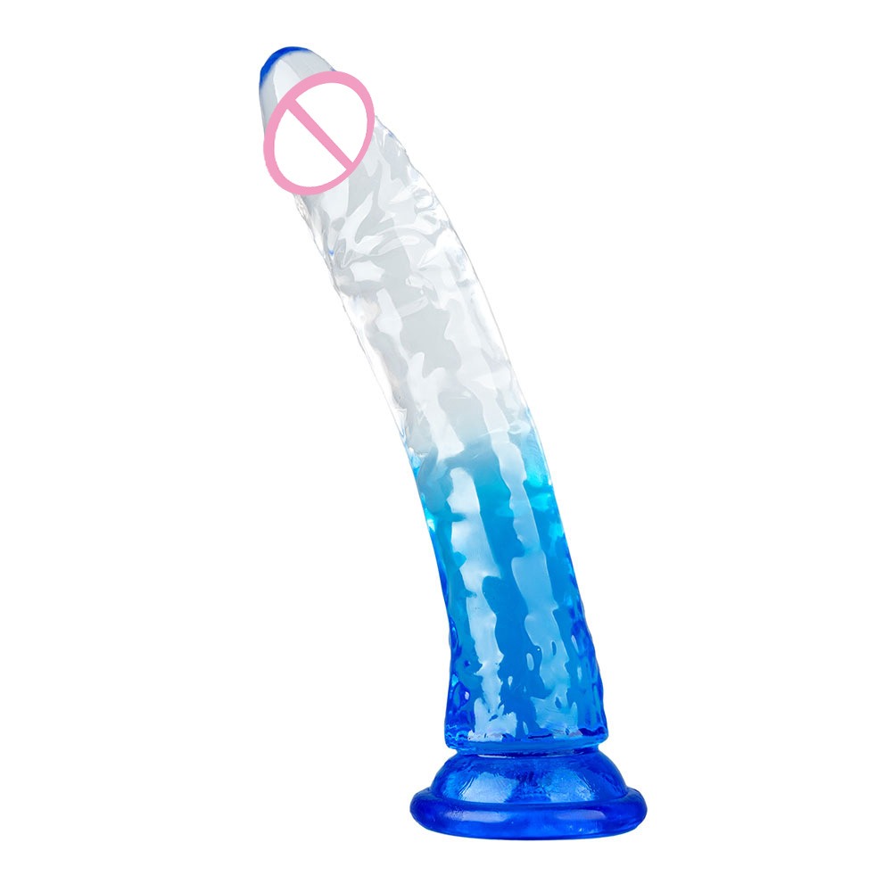 W4109未定价ควยปลอม โปร่งใส ลายสีไล่ระดับ ผิวหนังเทียม วัสดุ TPE