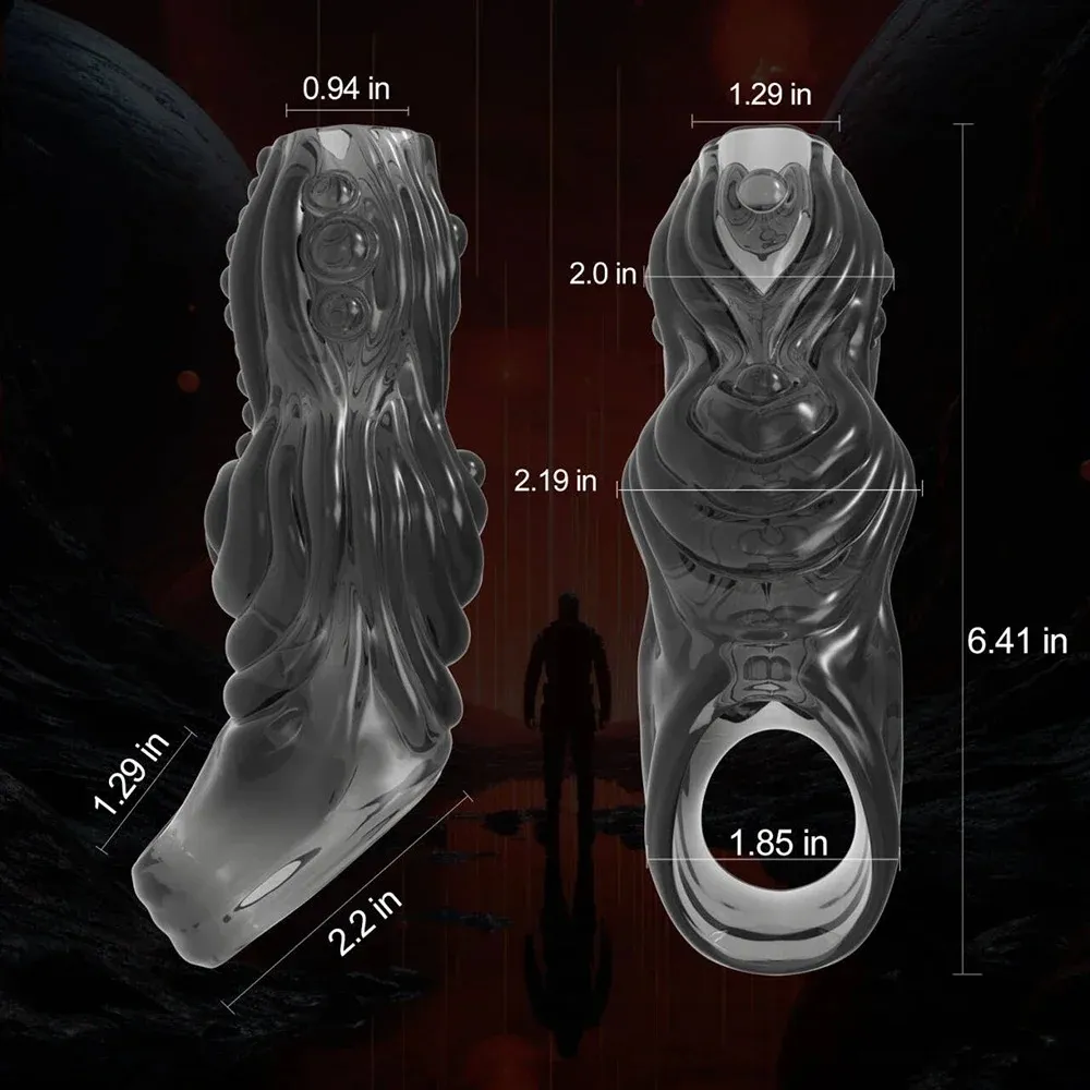 Fantasy Alien Creature Transparent Through-Type Penis Sleeve