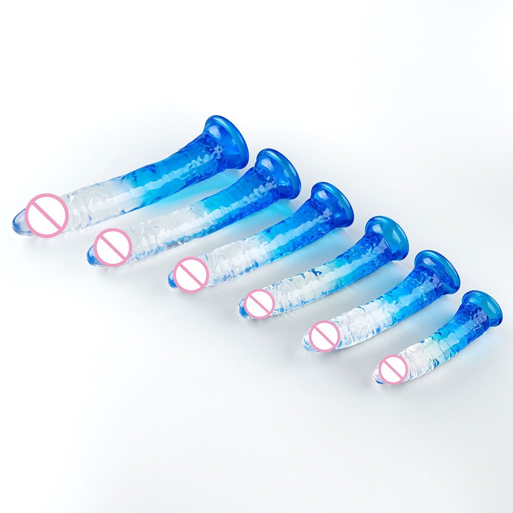 W4109未定价ควยปลอม โปร่งใส ลายสีไล่ระดับ ผิวหนังเทียม วัสดุ TPE