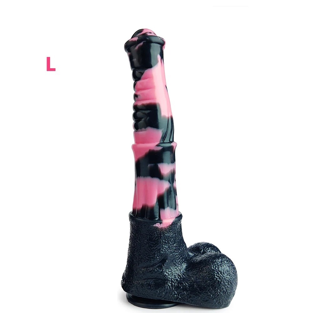 W4306未定价เซ็กส์ทอยรูปทรงม้า ลายผิวละเอียด ลวดลายสีพิเศษ แผ่นดูดพลังสูง วัสดุซิลิโคนเกรดพรีเมียม