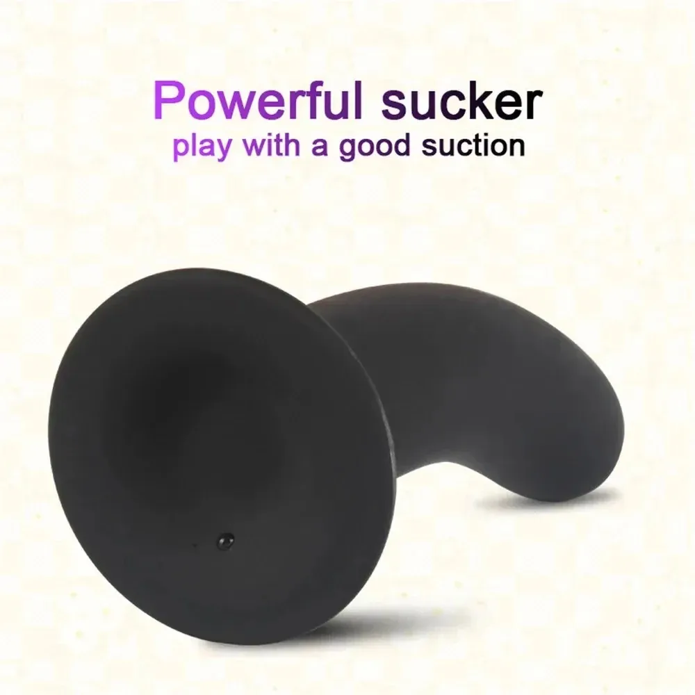 Black Solid Lesbian Dildo With Suction Cup 2 Sizes Available