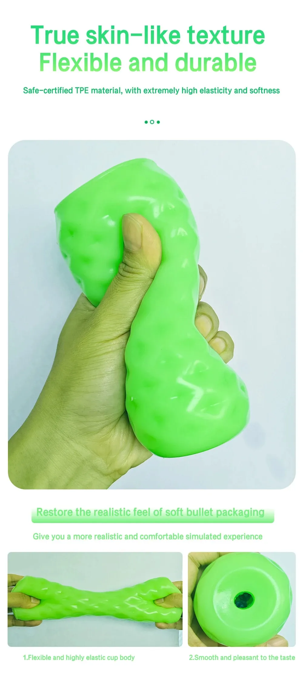 TPE Real Skin Texture 3D Tight & Fleshy Passage Vagina Cup