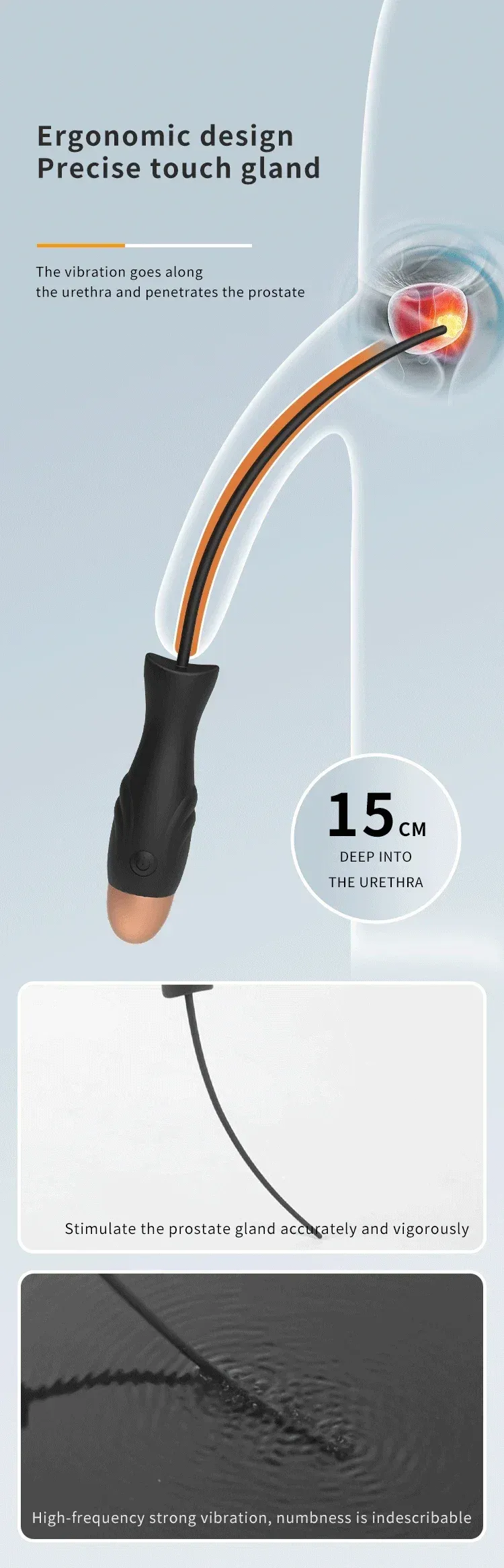 2-In-1 Urethral Fitness Bar & Prostate Massager 10 Modes