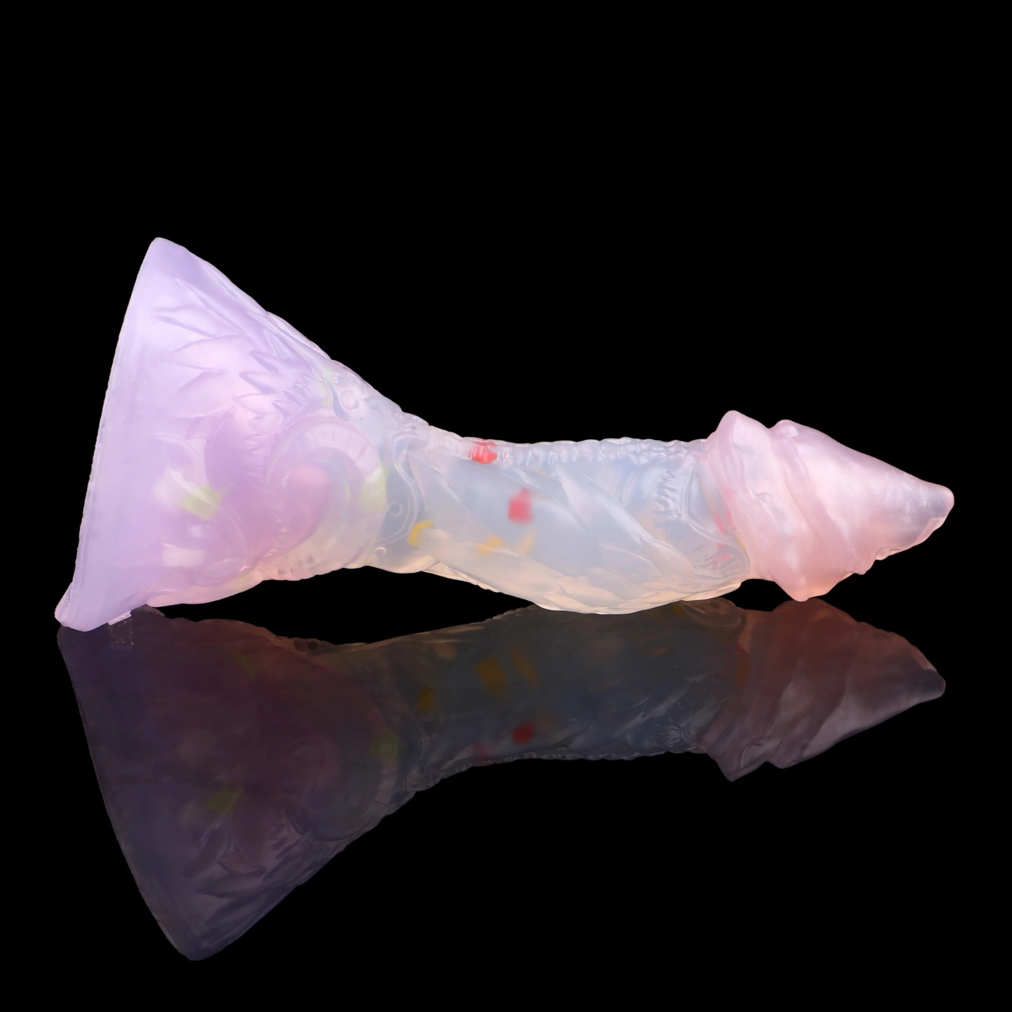 ออกแบบเขาสัตว์แบบแฟนตาซี ลวดลายเฉพาะตัว สีเมทัลลิคเชนจ์ วัสดุซิลิโคนเกรดพรีเมียม แผ่นดูดแรงสูง-sextoyfunny