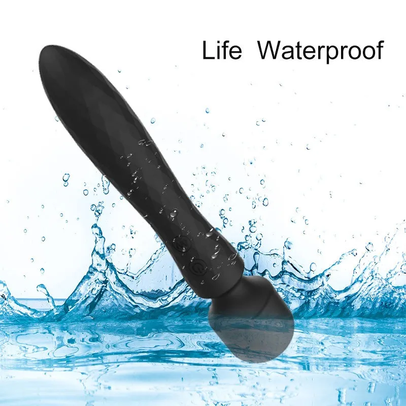 10 Frequencies Dual-Head Seamless Body AV Wand Vibrator