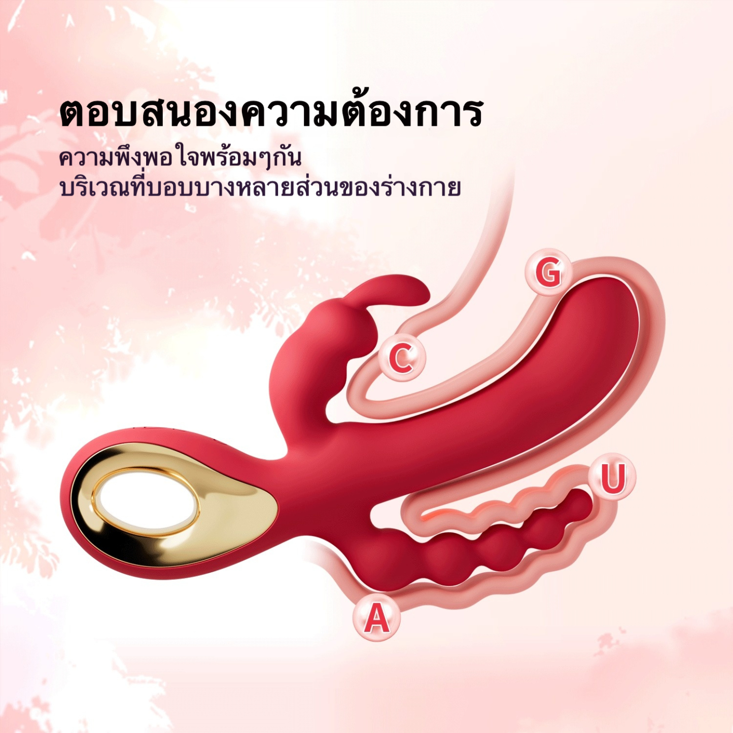 เครื่องนวดหลายฟังก์ชัน 10 โหมดการสั่นสะเทือน กระตุ้นหลายจุด ออกแบบตามหลักสรีรศาสตร์ วัสดุซิลิโคนนุ่มละมุนผิว-sextoyfunny