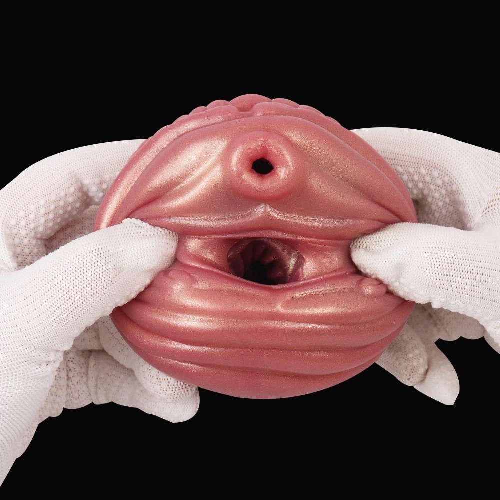 W5601未定价จิ๋มสัตว์เทียม ช่องทางคู่สมจริง เทิดทูนอวัยวะเพศ วัสดุซิลิโคนเหลว