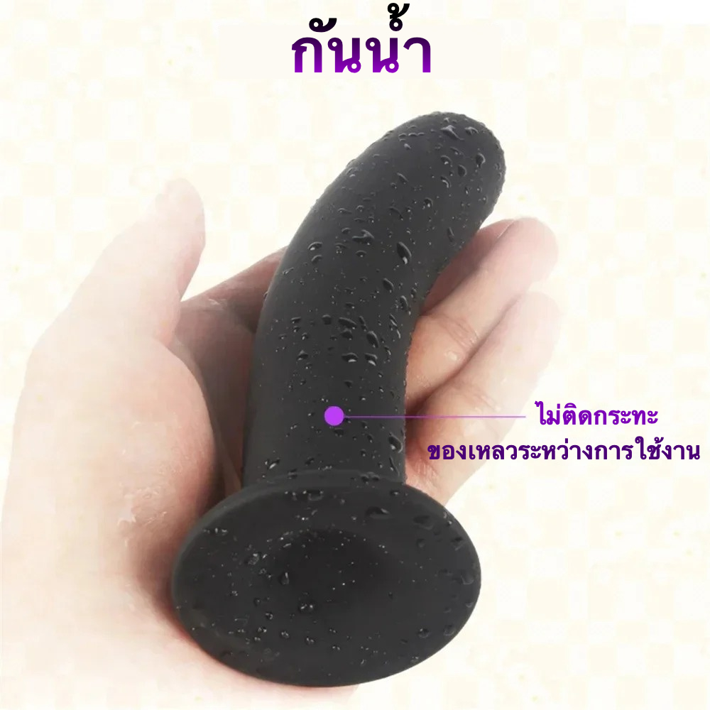 ควยปลอม ดีไซน์แอบสแตรคท์ คู่กับกางเกงหนัง วัสดุซิลิโคนสัมผัสเนียนนุ่ม