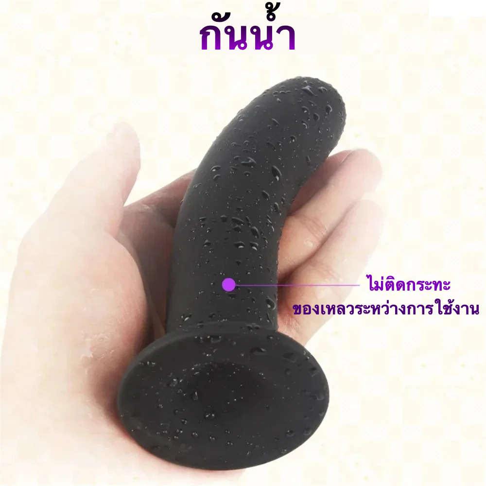ควยปลอม ดีไซน์แอบสแตรคท์ คู่กับกางเกงหนัง วัสดุซิลิโคนสัมผัสเนียนนุ่ม