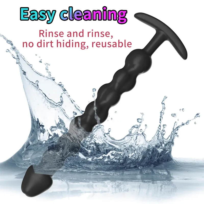Multi-Section Beaded Silicone Anchor Butt Plug 3 Sizes