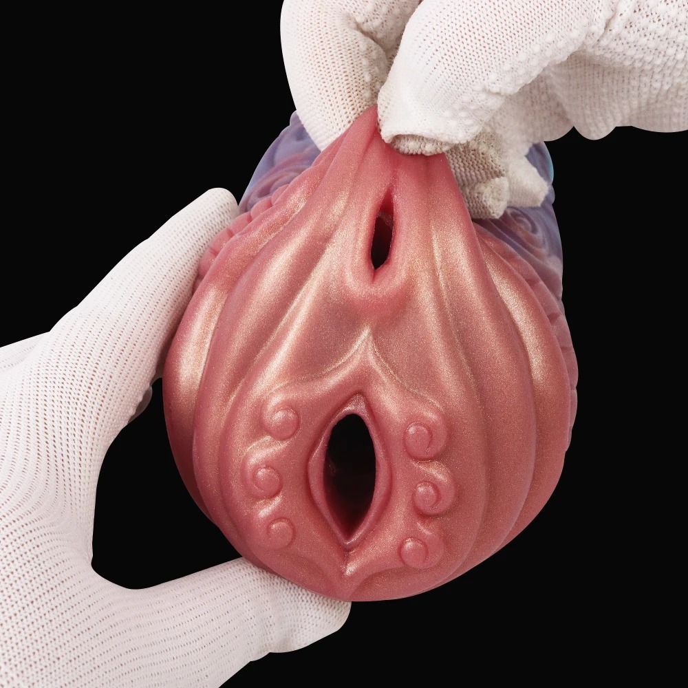 W5601未定价จิ๋มสัตว์เทียม ช่องทางคู่สมจริง เทิดทูนอวัยวะเพศ วัสดุซิลิโคนเหลว