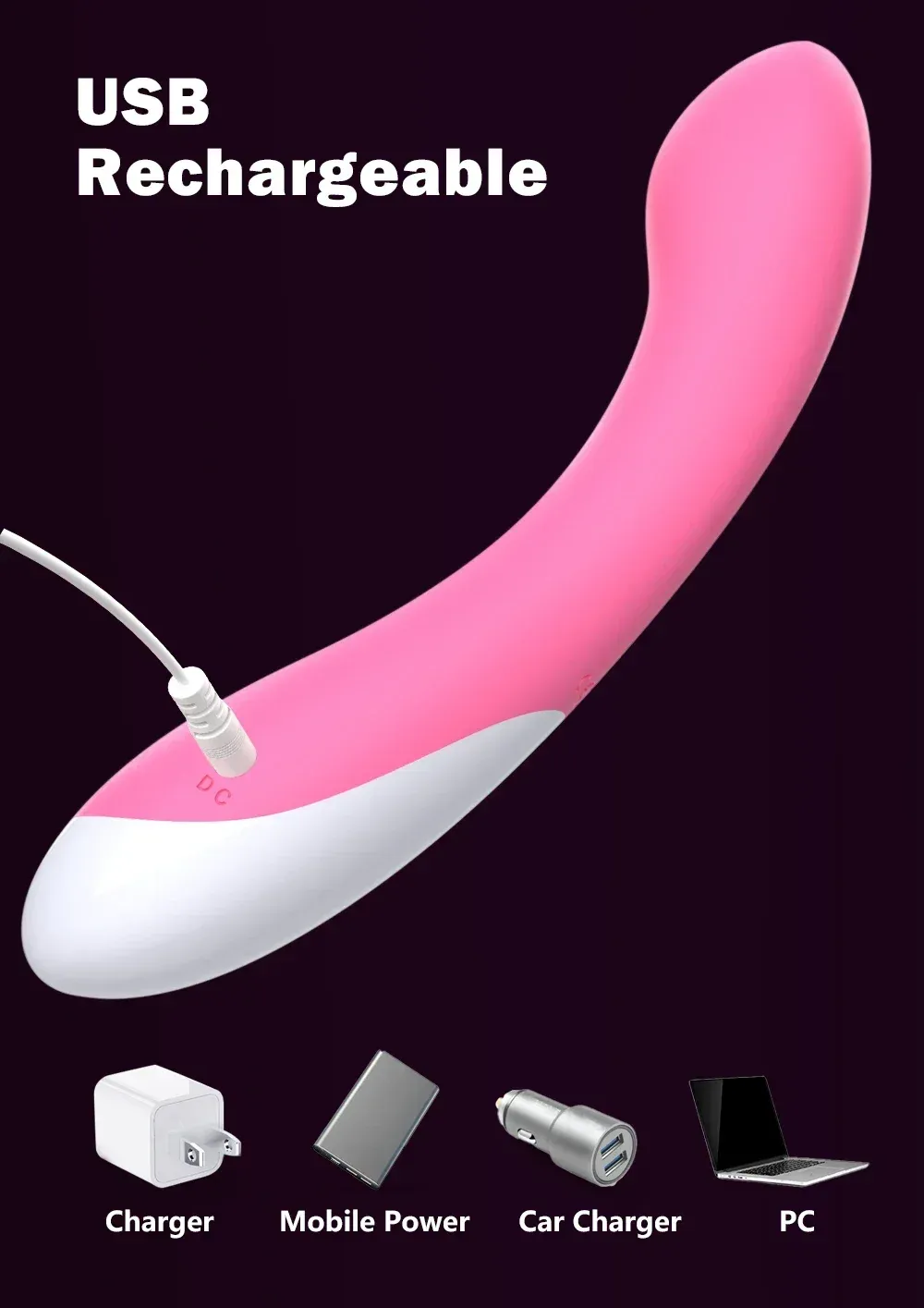 12 Frequencies Bendable Double-Layer TPE Spot Vibrator