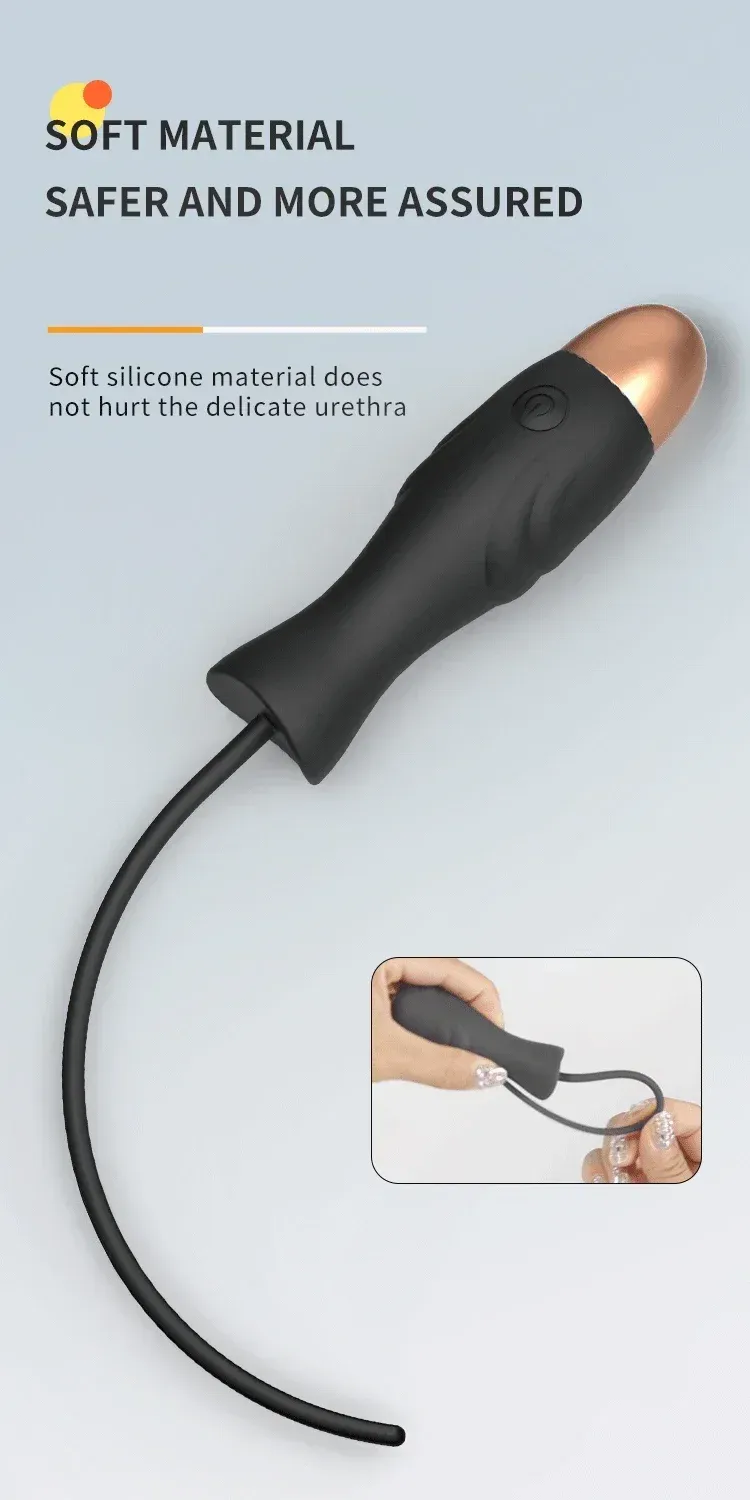 2-In-1 Urethral Fitness Bar & Prostate Massager 10 Modes