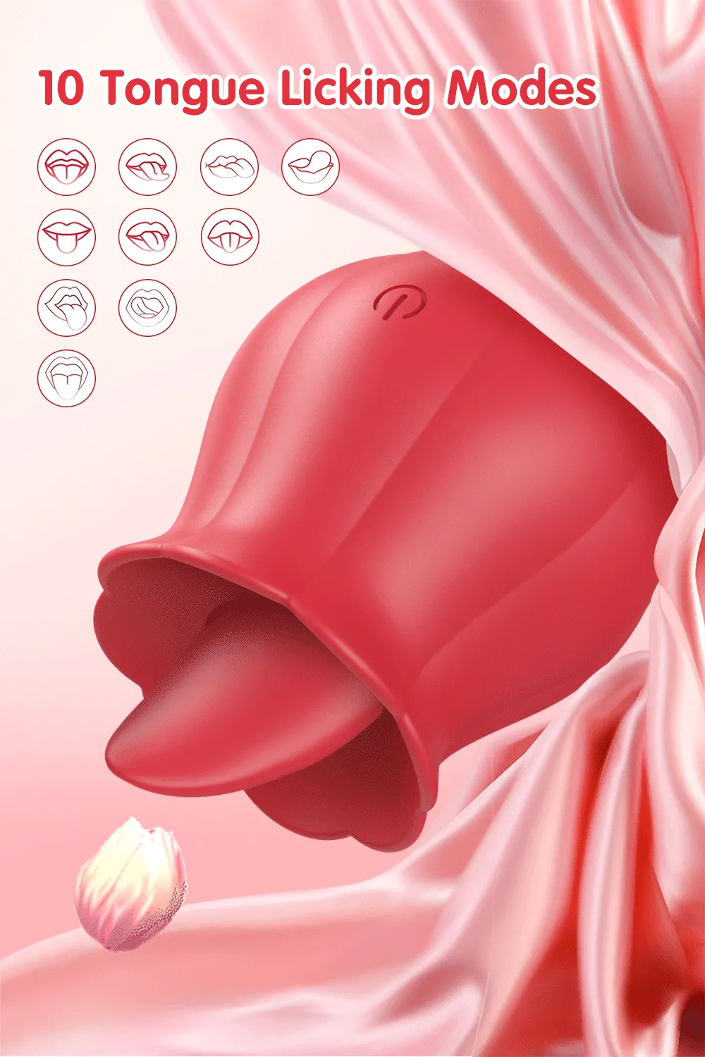 10 Levels Tongue-Licking Clitoral Vibrator & Breast Toy
