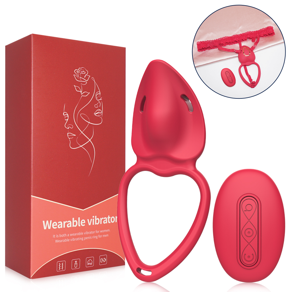 W6007未定价ห่วงล็อกสเปิร์ม ระบบสั่นสะเทือน 9 ความถี่ สวมใส่ได้ ควบคุมผ่านแอปพลิเคชันและรีโมทคอนโทรล