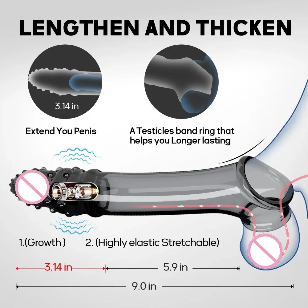 Wolf Fang Vibrating Penis Sleeve 2 Colors Available