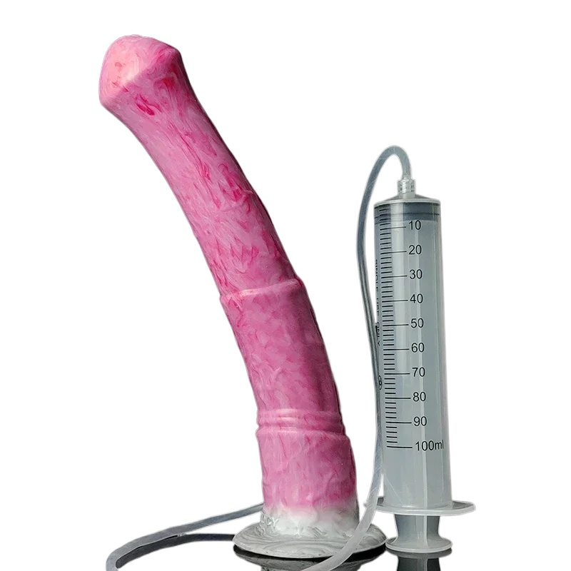 0227 อวัยวะเทียมม้า ซิลิโคนเหลวเกรดพรีเมียม ระบบจำลองการหลั่ง พร้อมฐานยึดติด|YOCY