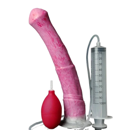 0227 อวัยวะเทียมม้า ซิลิโคนเหลวเกรดพรีเมียม ระบบจำลองการหลั่ง พร้อมฐานยึดติด|YOCY