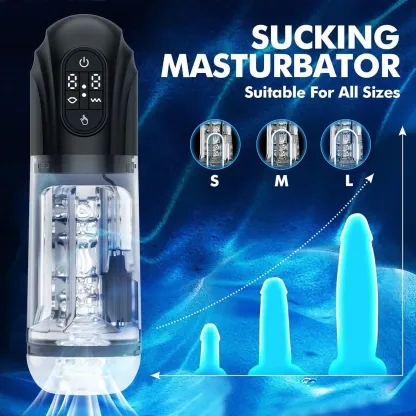 Dual Engines Male Masturbator High-Definition LED Touch Screen